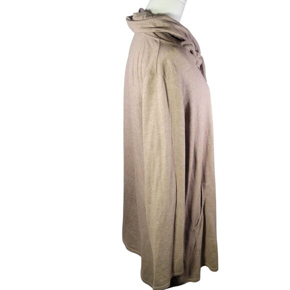 PureJill Women Tan Long Sleeve Tunic With Cowl Neck & Front Pocket Size L - Picture 5 of 11